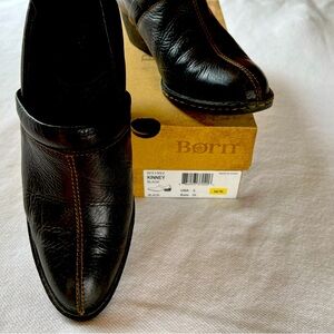 Born Black Leather Booties